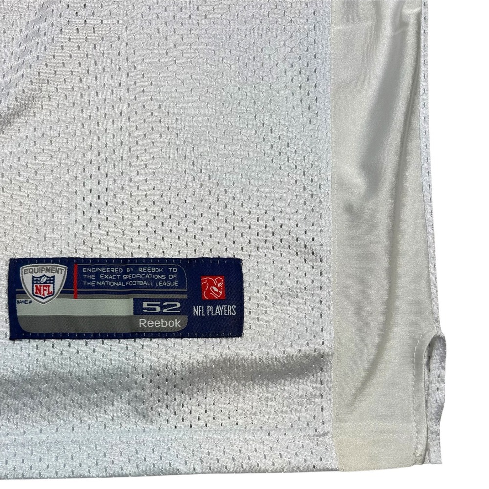 VTG Reebok Eli Manning New York Giants NFL Jersey Men 52 XL White Captain Patch - Picture 4 of 9